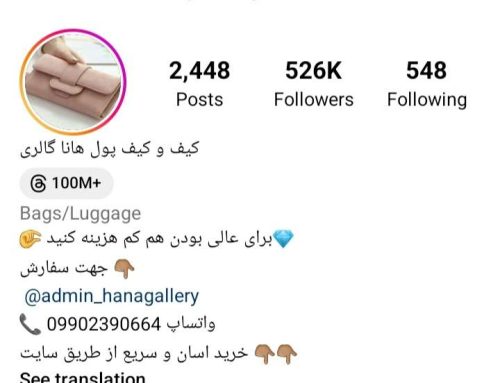پیج اینستاگرام هانا گالری